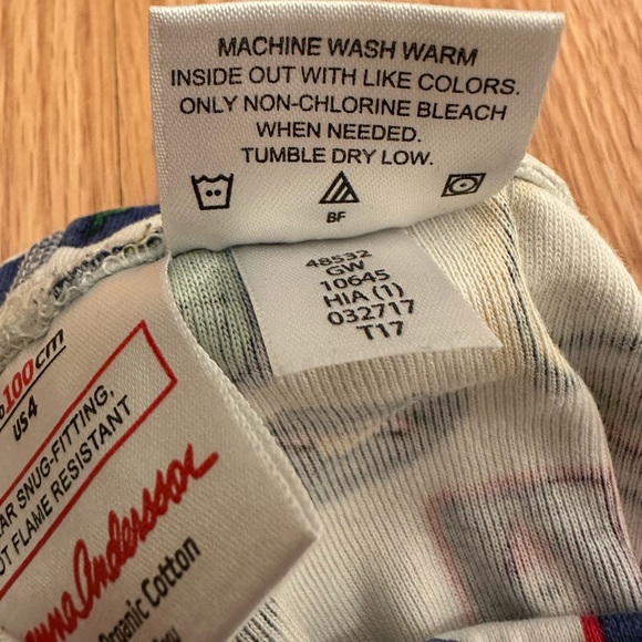 Hanna Andersson Organic Cotton Gnome Car Dragon Rocket Long John Pajamas Size 4T - Picture 9 of 9